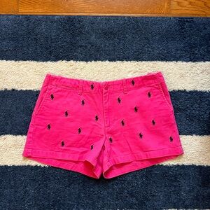 Ralph Lauren Pink Embroidered Shorts Size 6